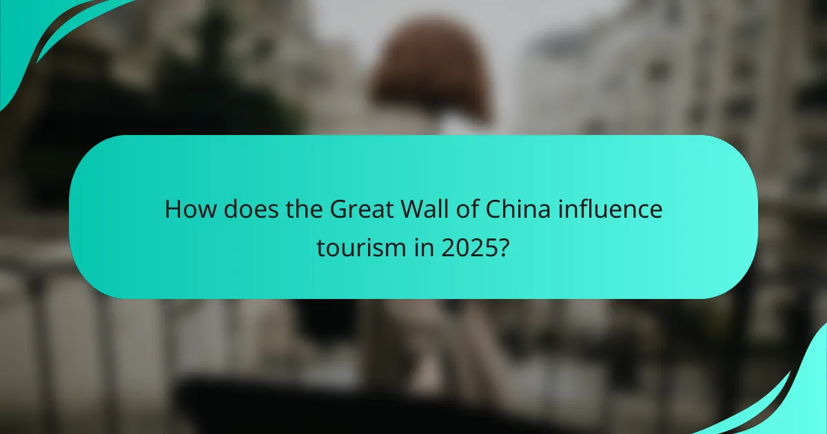 How does the Great Wall of China influence tourism in 2025?