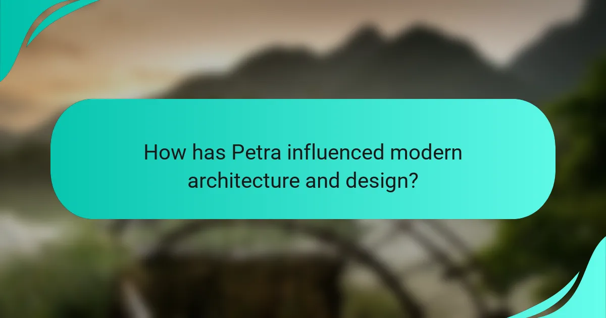 How has Petra influenced modern architecture and design?
